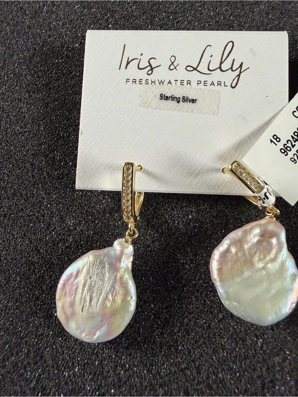 Iris & Lily freshwater baroque pearl Sterling Silver earrings
